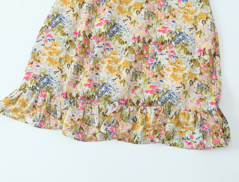 Women’s Tie Neck Dress with Floral Print - Image 4