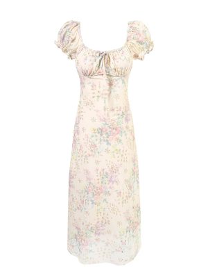 Gentle Floral Summer Dress with Fitted Waist