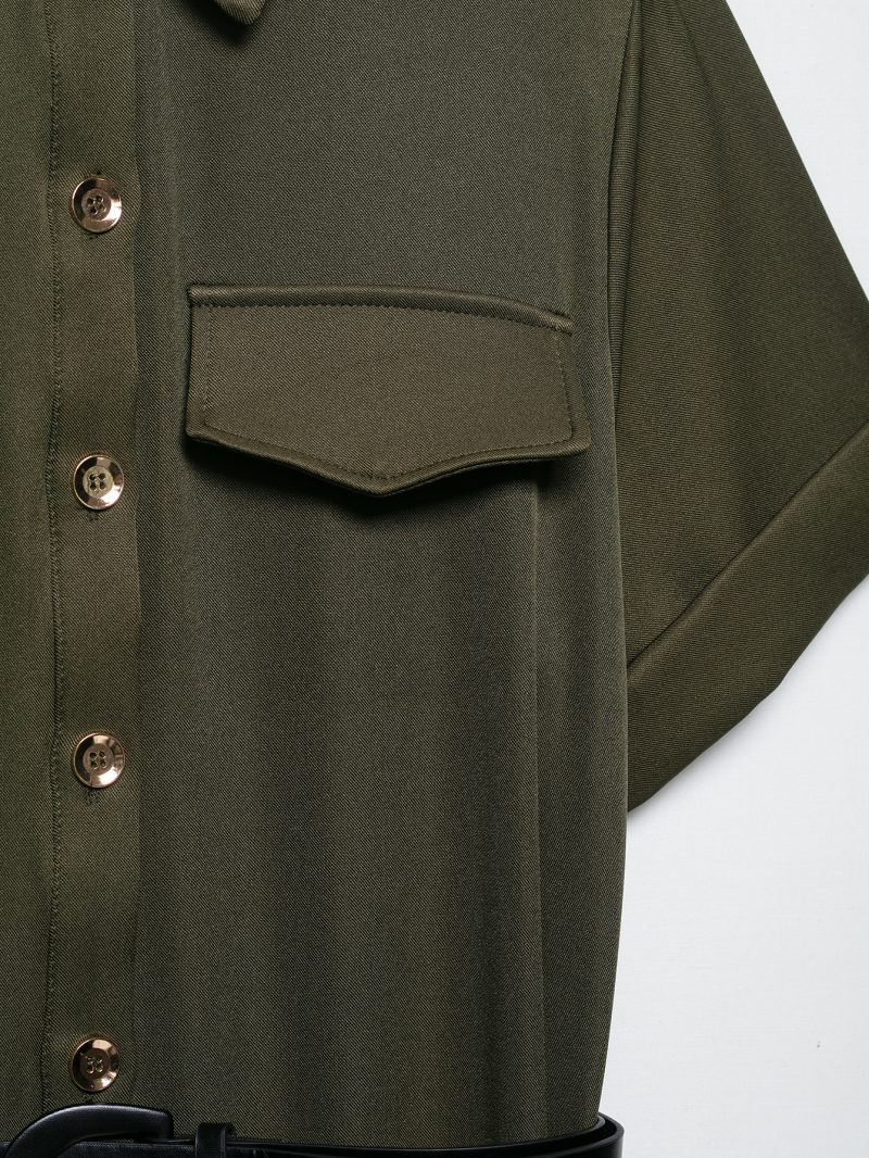 Belted Midi Dress for Women - Image 4