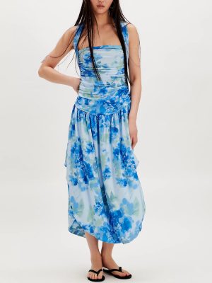 Women’s Vacation Cross Strap High-Low Dress