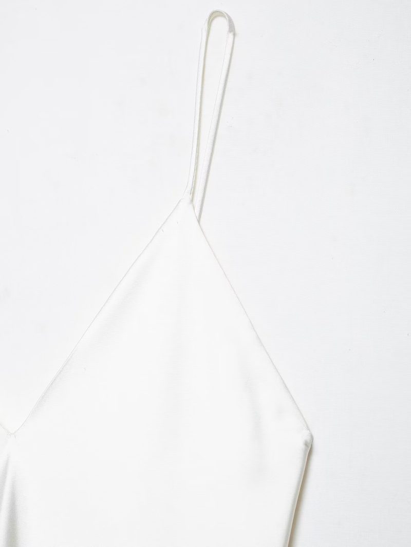 Summer Light Luxury Silk Satin Texture Midi Dress - Image 3