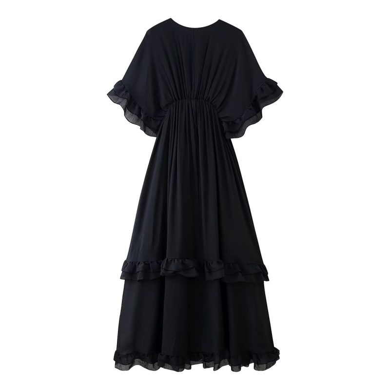 Women’s Summer V-Neck Flounce Vacation Dress - Image 4