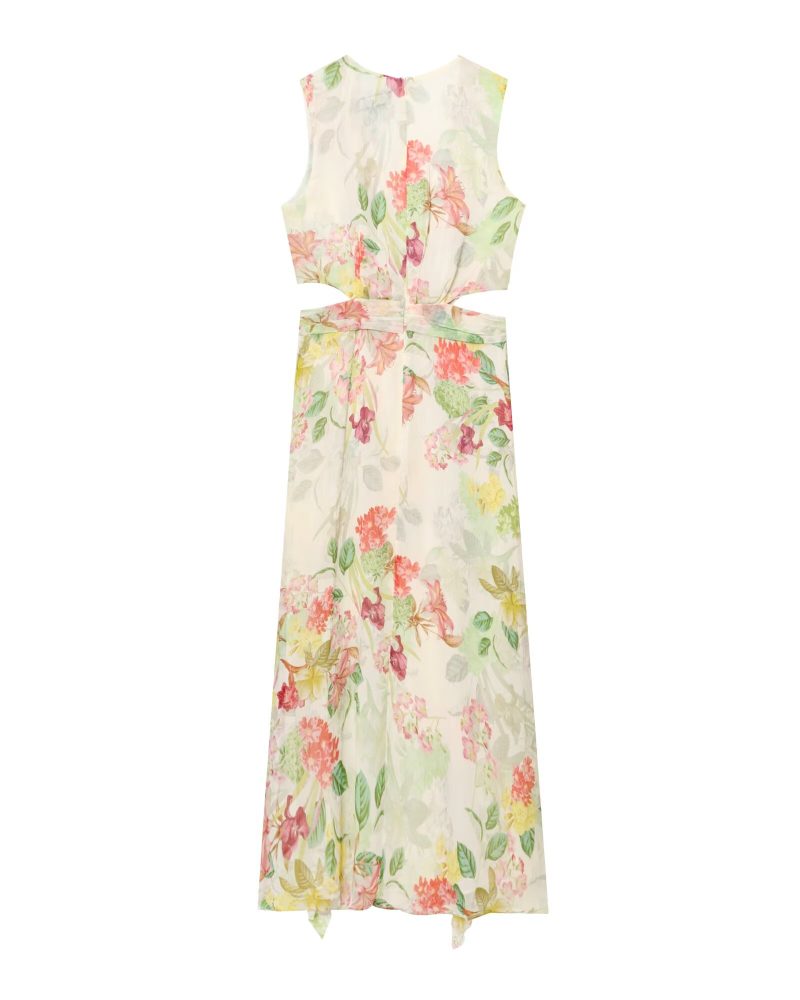 Women’s Summer Open Design Floral Print Dress - Image 4