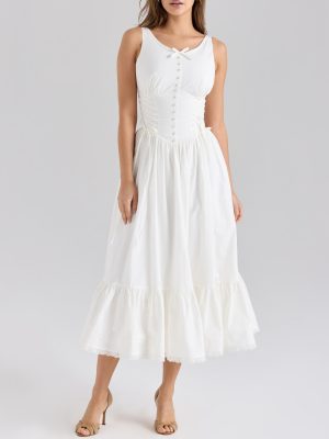 Slimming Sleeveless Boho Mid-Length Summer Dress Women