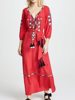 Spring Autumn Embroidered Dress for Women’s Travel