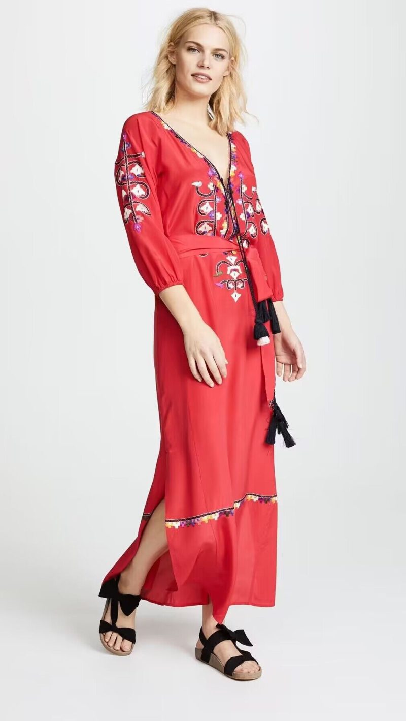 Spring Autumn Embroidered Dress for Women’s Travel - Image 3