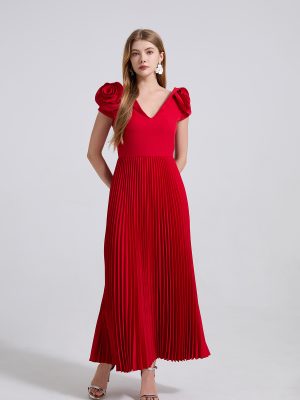 Lightweight 3D Flower Women’s Maxi Summer Dress
