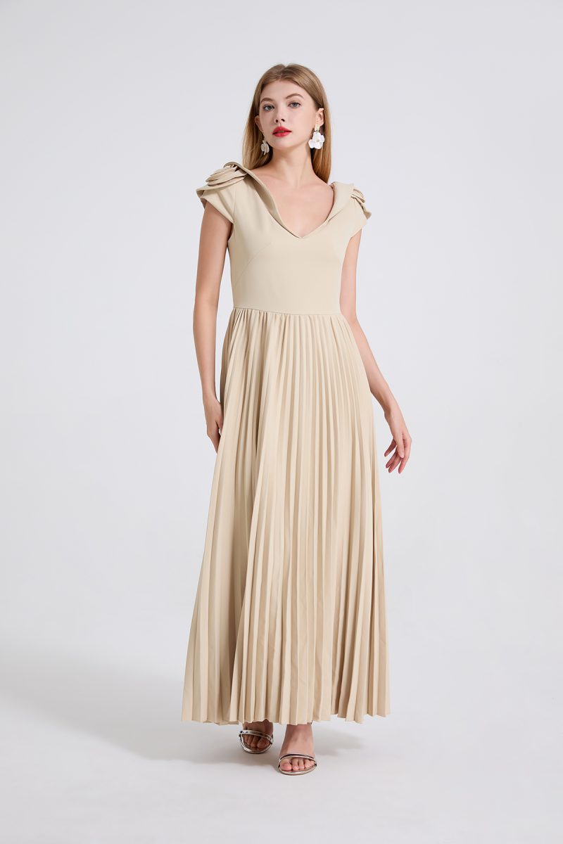 Lightweight 3D Flower Women’s Maxi Summer Dress - Image 3