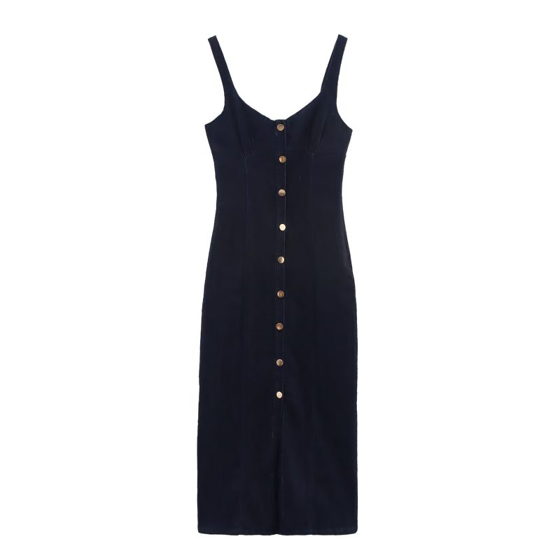 Women’s Denim Midi Length Sling Dress