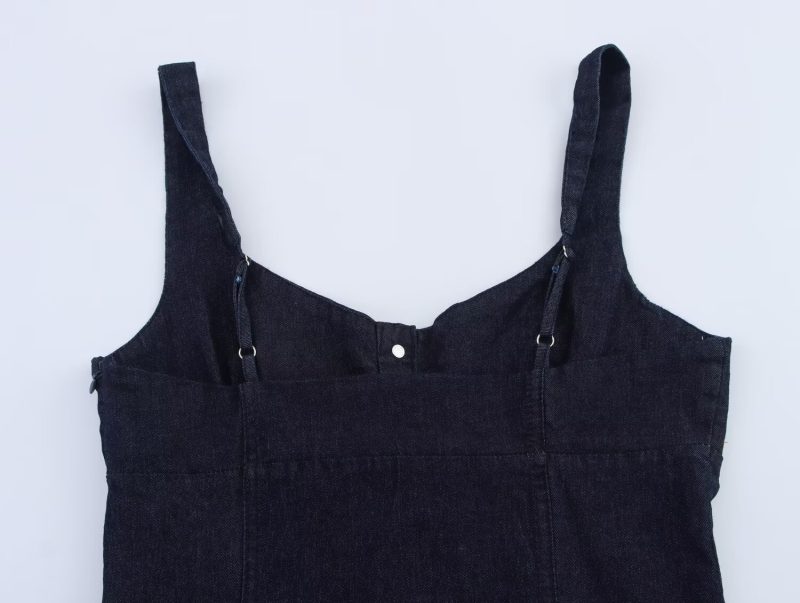 Women’s Denim Midi Length Sling Dress - Image 3