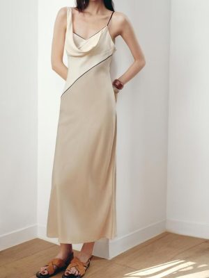 Summer Elegant V-Neck Mid-Length Midi Dress