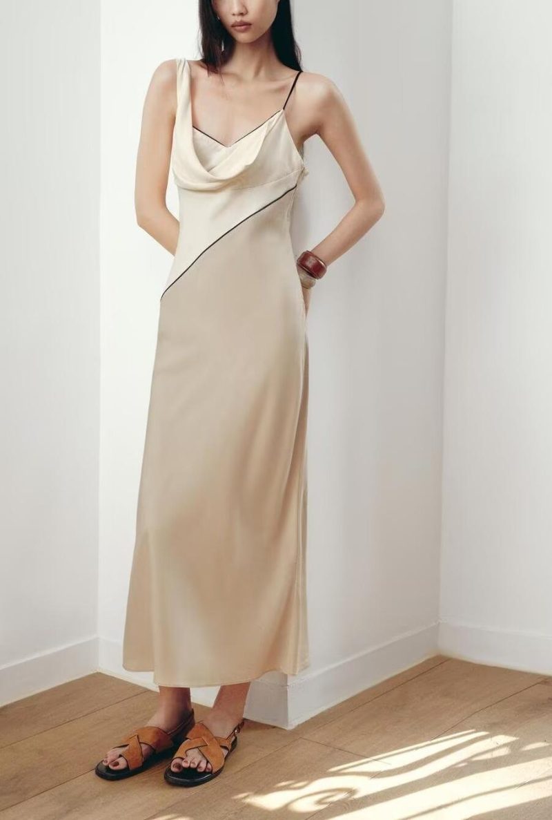 Summer Elegant V-Neck Mid-Length Midi Dress