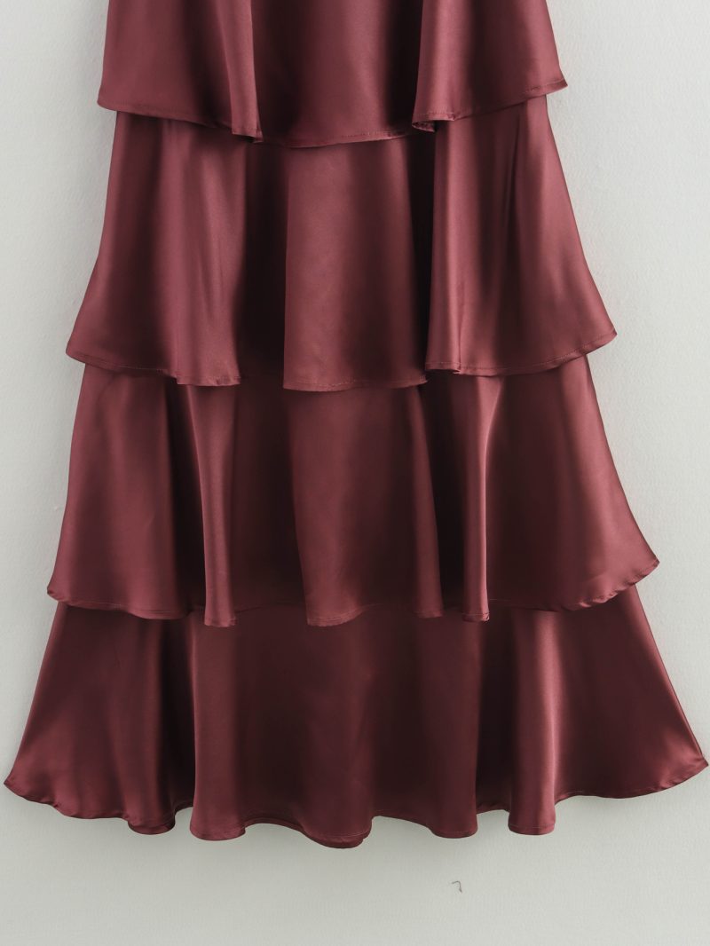 Romantic Light Summer Dress Deep V Plunge Women - Image 3