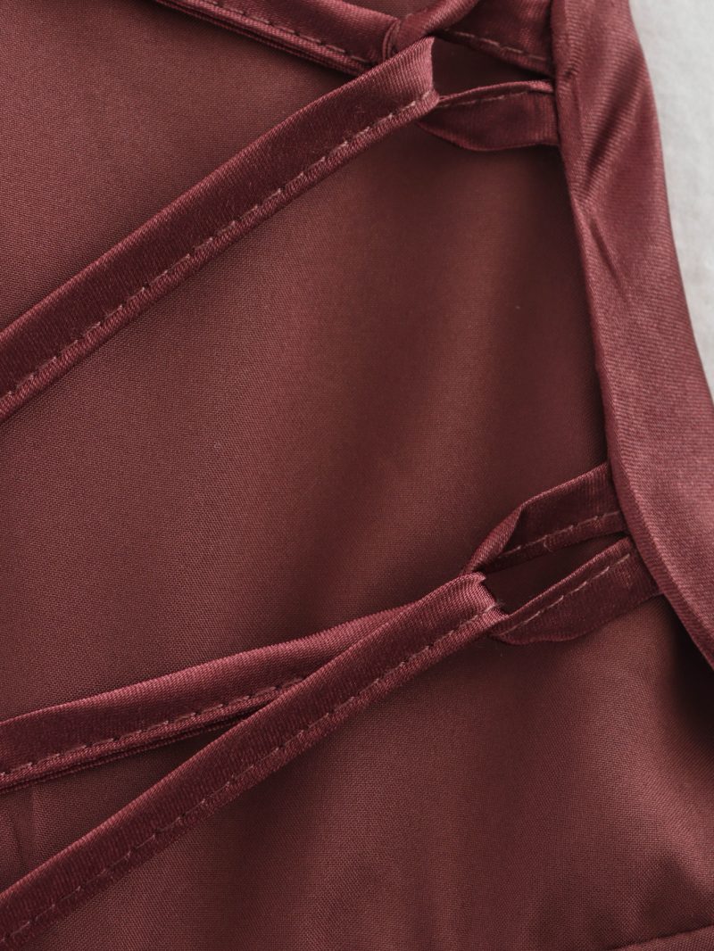 Romantic Light Summer Dress Deep V Plunge Women - Image 4