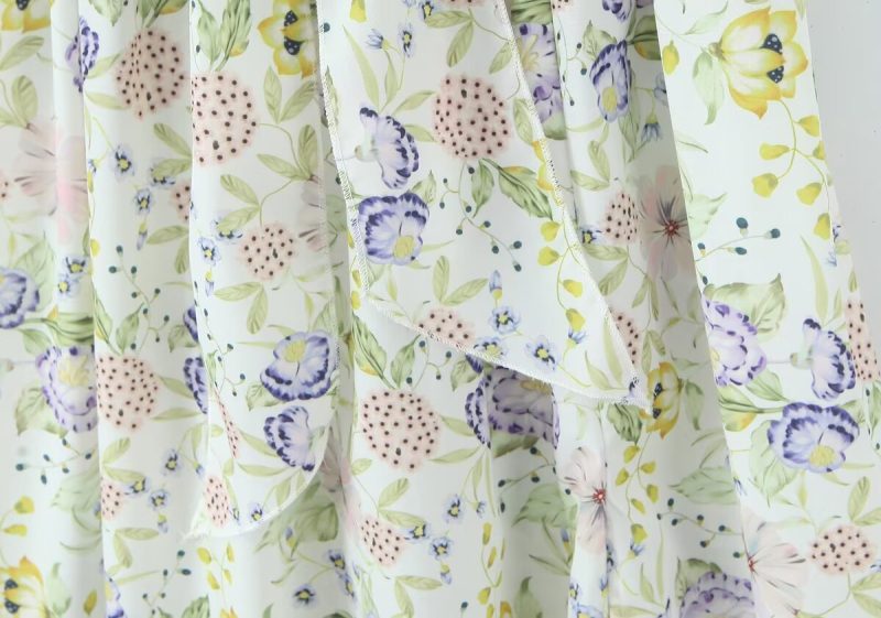 Women’s French Slim Fit Floral Maxi Dress - Image 4