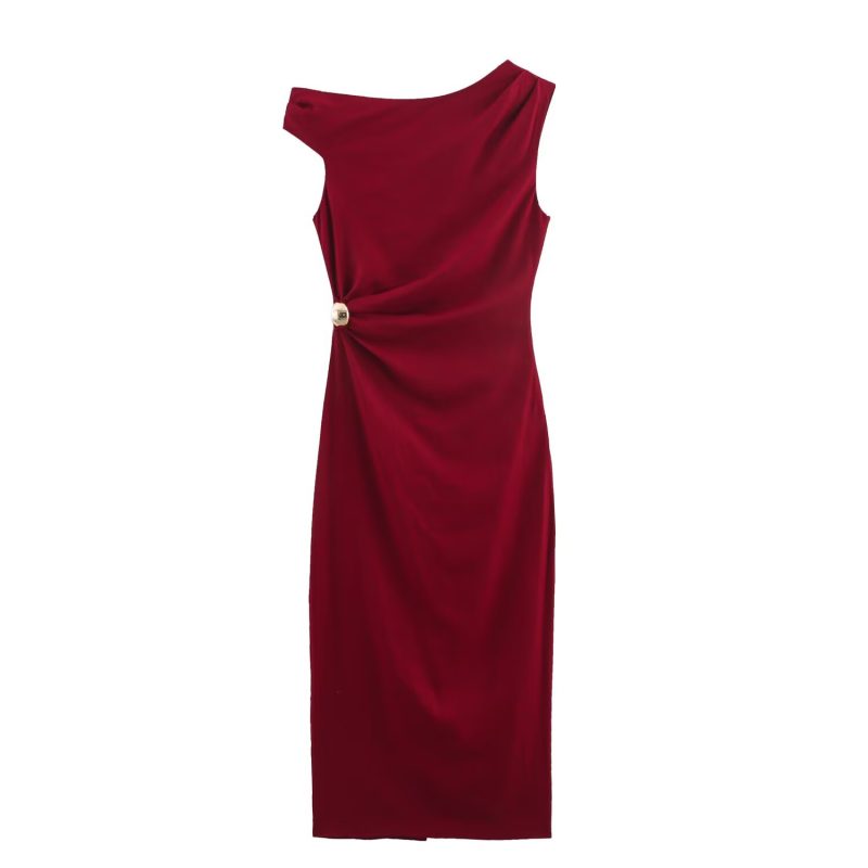 Summer Pleated Midi Dress for Women - Image 3