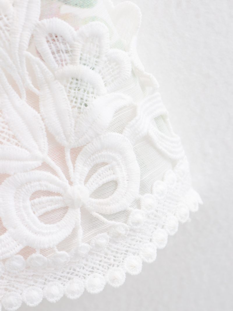 Simple Summer Swing Dress with Heavy Lace Stitching - Image 3