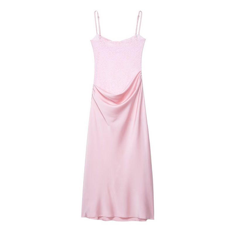 Elegant Lace Stitching Sleeveless Cami Dress - Image 2