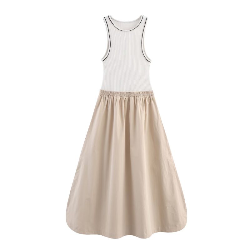 Summer Slim-Fit Sleeveless Arc Dress
