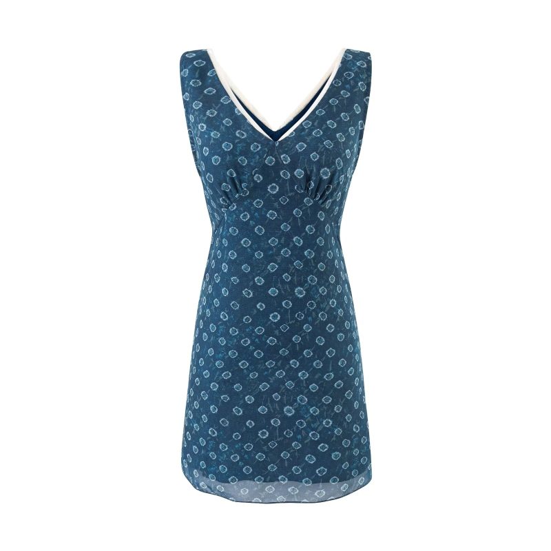 Waist-Slimming V-Neck Summer Floral Dress