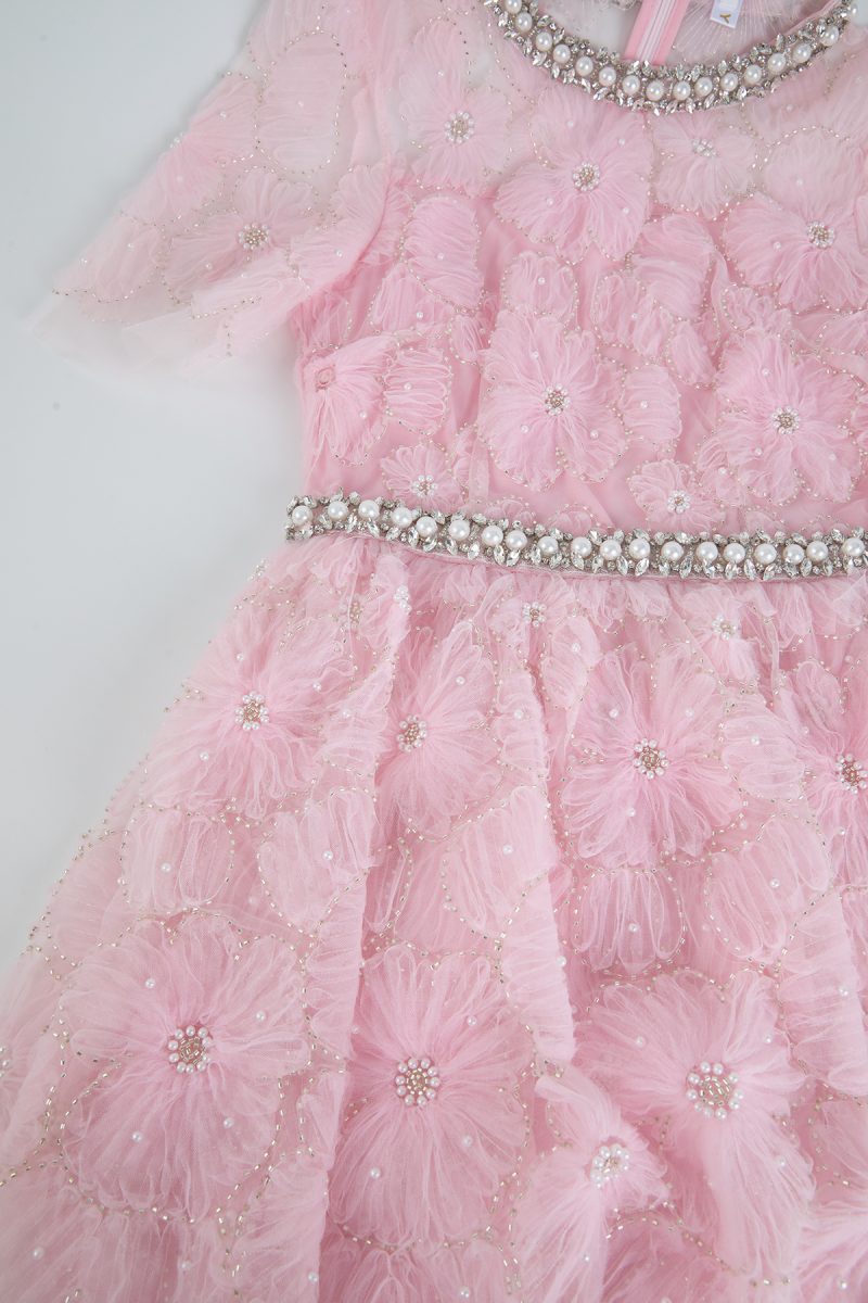 Women’s Pearl Stitched High Waist Evening Dress - Image 4