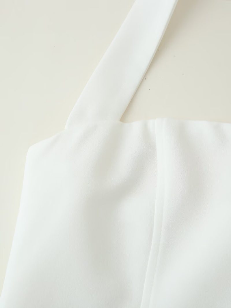 Women’s Summer Halter Pleated Tube Top Dress - Image 3