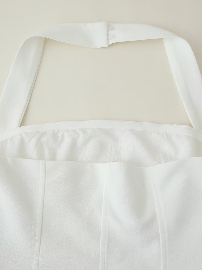 Women’s Summer Halter Pleated Tube Top Dress - Image 4