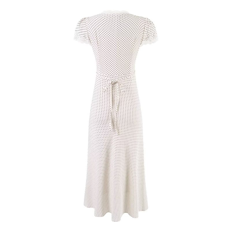 Elegant Summer V-Neck Dress with Waist Control - Image 2