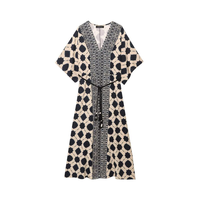 Women’s Printed Robe Style Casual Dress - Image 2