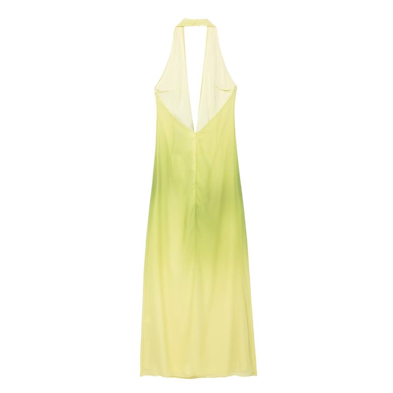 Summer Printed Maxi Dress with Bow Tie Women - Image 4