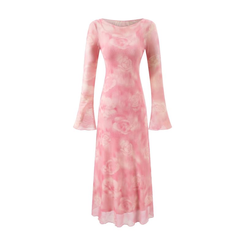 Women’s Summer Casual Long Sleeve Slim Fit Dress - Image 3