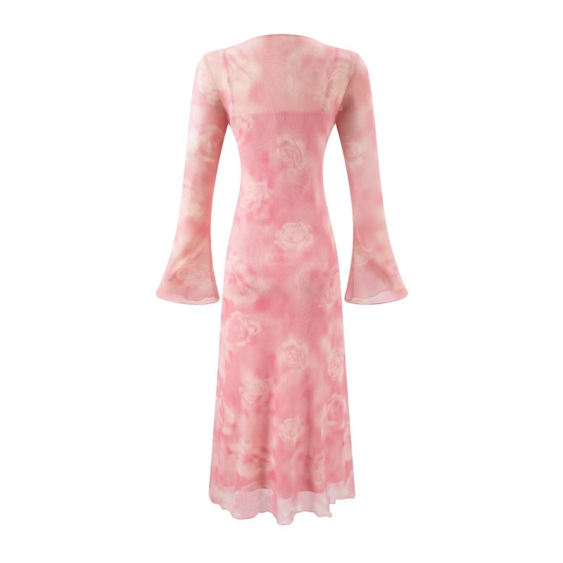 Women’s Summer Casual Long Sleeve Slim Fit Dress - Image 4