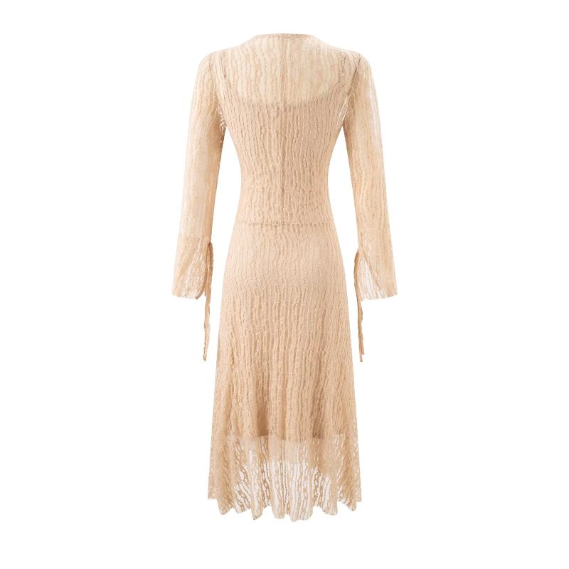 Women’s Summer Vintage Drawstring Strap Casual Dress - Image 2