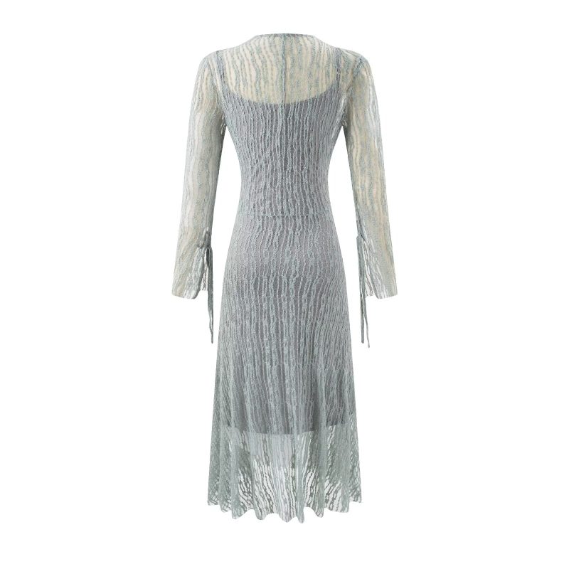 Women’s Summer Vintage Drawstring Strap Casual Dress - Image 3