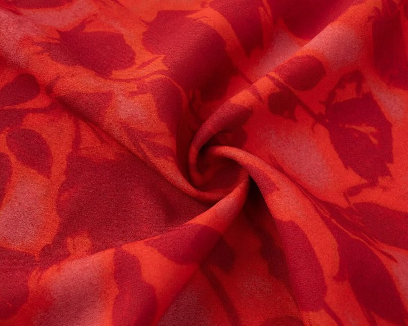 Women’s Autumn Rose Print Slim Fit Flared Dress - Image 3
