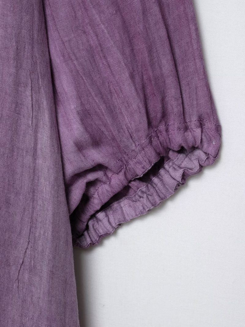 Women’s Autumn Tie-Dye Long Sleeve Shirt Dress - Image 3