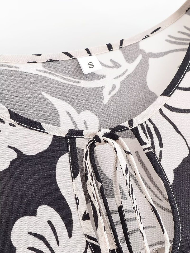 Women’s Bohemian Printed Rayon Long Sleeve Maxi Dress - Image 4