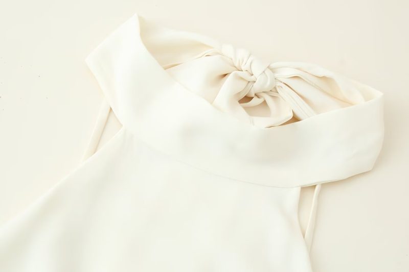 Women’s Summer Slim Fit Pleated Stitching Midi Dress - Image 3