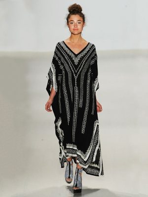 Plus Size Black Quick-Dry Beach Robe Dress