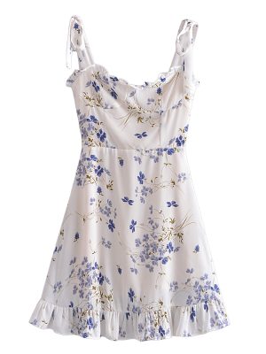 Summer Fresh Floral Slim Stringy Selvedge Dress
