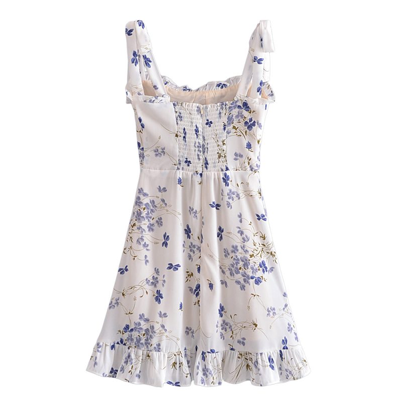 Summer Fresh Floral Slim Stringy Selvedge Dress - Image 2