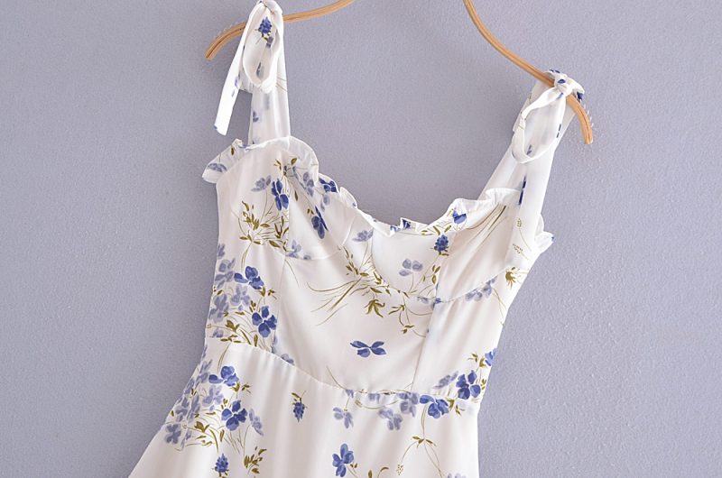 Summer Fresh Floral Slim Stringy Selvedge Dress - Image 3