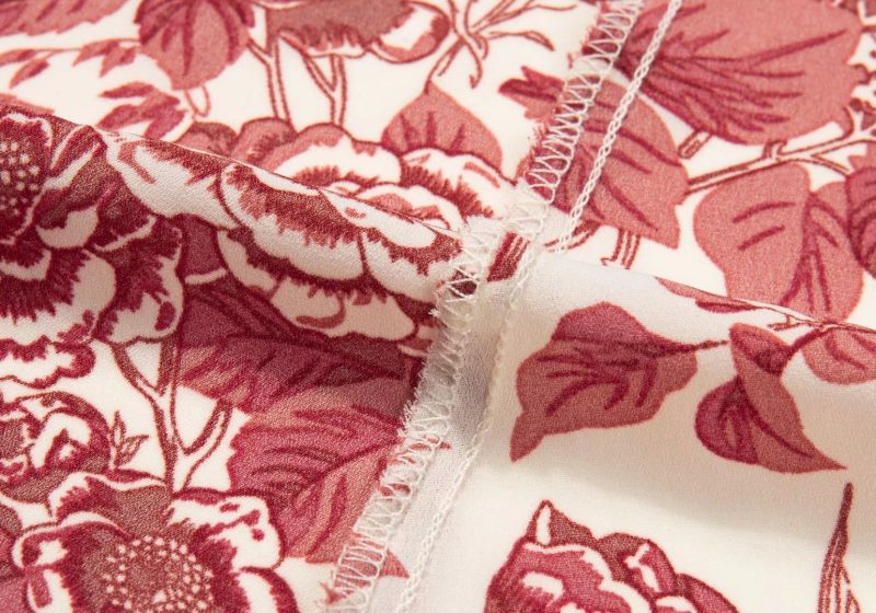 Lightweight Red Floral Dress with Tie Straps - Image 4