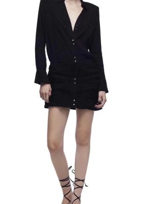 Textured Long Sleeve Pleated Cardigan Mini Dress
