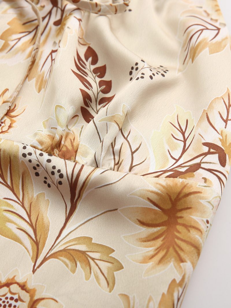 Floral Tie-Shoulder Backless Slip Dress Women - Image 2