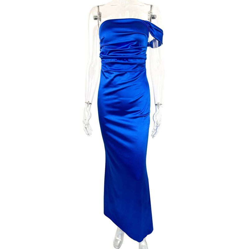 Off-Shoulder Sleeveless Slim Fit Elegant Dress - Image 3