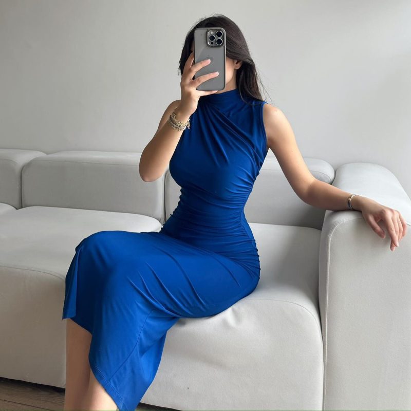 Women’s Sleeveless High Waist Split Summer Dress - Image 3