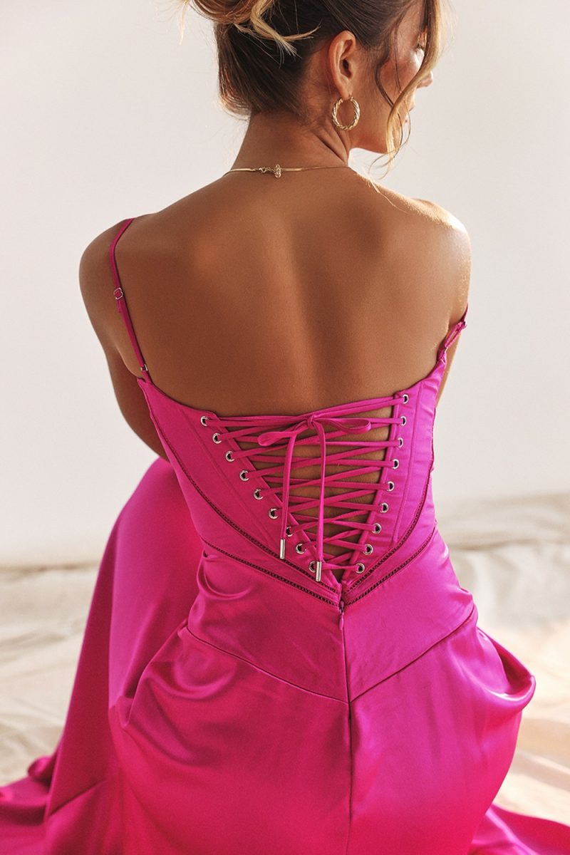 Women Sling Slim Fit Backless Maxi Dress - Image 2