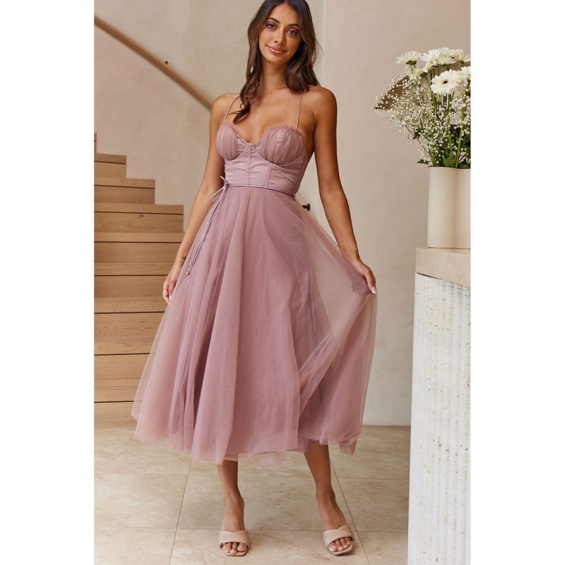 Spring Summer Sling Casual Multi-Color Women Dress - Image 2