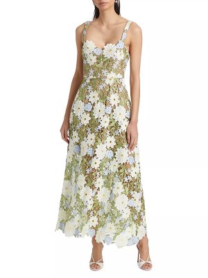 Spring Floral Hollow Out High-Sense Suspender Dress